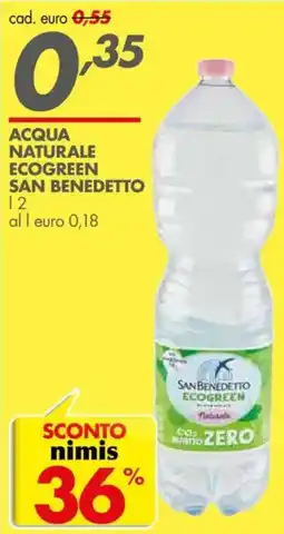 Italmark Acqua naturale ecogreen SAN BENEDETTO offerta