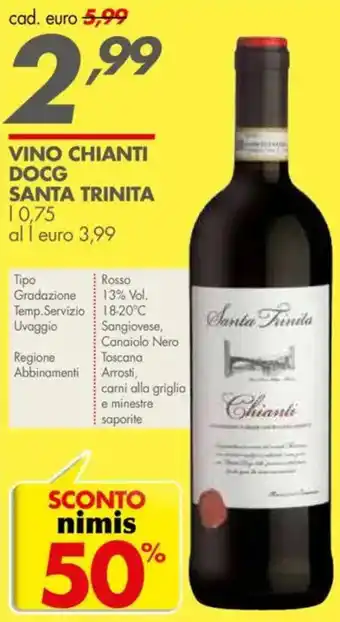 Italmark Vino chianti docg SANTA TRINITA offerta