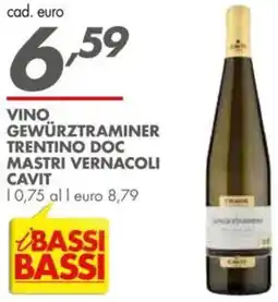 Italmark Vino gewürztraminer trentino doc mastri vernacoli cavit offerta
