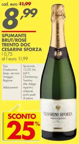 Italmark Spumante brut/rosé trento doc CESARINI SFORZA offerta