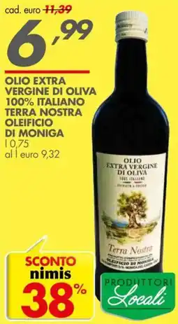 Italmark Olio extra vergine di oliva 100% italiano terra nostra OLEIFICIO DI MONIGA offerta