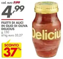 Italmark Filetti di alici in olio di oliva DELICIUS offerta