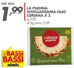 Italmark La piadina sfogliatissima olio loriana x 3 offerta
