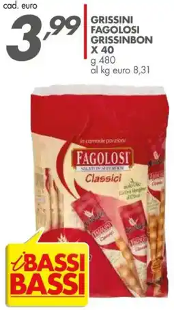 Italmark Grissini fagolosi grissinbon x 40 offerta