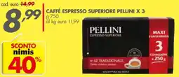 Italmark Caffè espresso superiore pellini x 3 offerta