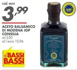 Italmark Aceto balsamico di modena igp CONSILIA offerta