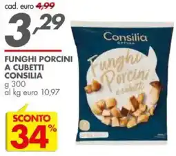 Italmark Funghi porcini a cubetti CONSILIA offerta
