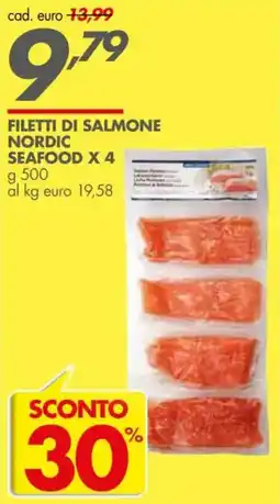 Italmark Filetti di salmone nordic SEAFOOD X 4 offerta