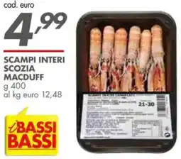 Italmark Scampi interi scozia MACDUFF offerta