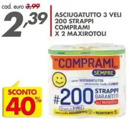 Italmark Asciugatutto 3 veli 200 strappi COMPRAMI offerta
