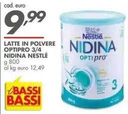 Italmark Latte in polvere optipro 3/4 nidina NESTLÉ offerta