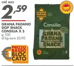 Italmark Grana padano dop snack CONSILIA X 5 offerta