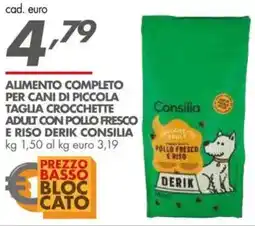 Italmark Alimento completo per cani di piccola taglia crocchette adult con pollo fresco e riso derik CONSILIA offerta