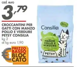 Italmark Croccantini per gatti con manzo pollo e verdure petsy CONSILIA offerta