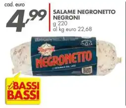 Italmark Salame negronetto NEGRONI offerta