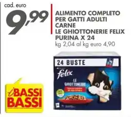 Italmark Alimento completo per gatti adulti carne le ghiottonerie felix PURINA X 24 offerta