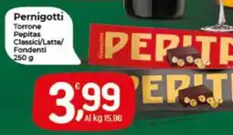 Crai Pernigotti Torrone Pepitas Classici/Latte/ Fondenti offerta