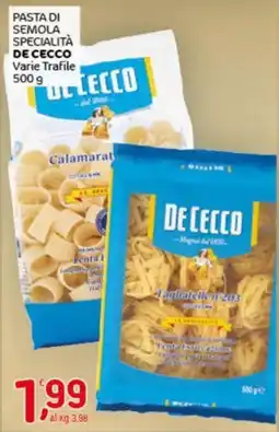 Crai Pasta di semola specialità DE CECCO offerta
