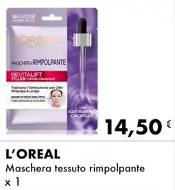 Iper Tosano L'OREAL Maschera tessuto rimpolpante offerta