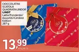Crai Cioccolatini scatola quadrata lindor LINDT offerta