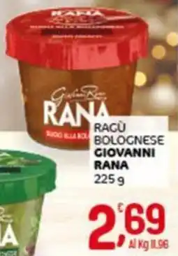 Crai Ragù bolognese GIOVANNI RANA offerta