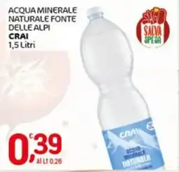 Crai Acqua minerale naturale fonte delle alpi CRAI offerta