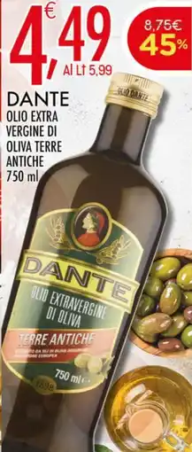 Crai Dante olio extra vergine di oliva terre antiche offerta