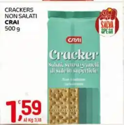 Crai Crackers non salati CRAI offerta