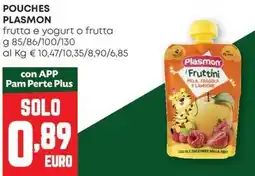 Pam Pouches plasmon frutta e yogurt o frutta offerta