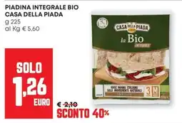 Pam Piadina integrale bio CASA DELLA PIADA offerta