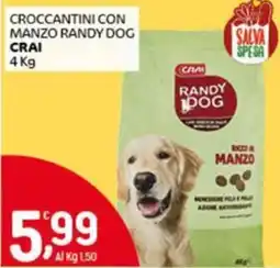 Crai Croccantini con manzo randy dog CRAI offerta