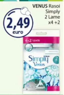 Acqua & Sapone VENUS Rasoi Simply 2 Lame x4 +2 offerta