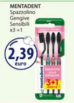 Acqua & Sapone MENTADENT Spazzolino Gengive Sensibili x3 +1 offerta