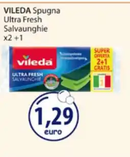Acqua & Sapone VILEDA Spugna Ultra Fresh Salvaunghie x2 +1 offerta