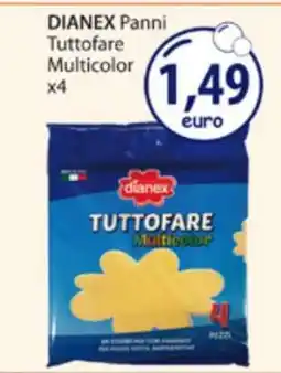 Acqua & Sapone DIANEX Panni Tuttofare Multicolor x4 offerta