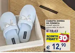 Esselunga CIABATTA DONNA DE FONSECA offerta