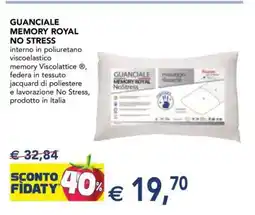 Esselunga GUANCIALE MEMORY ROYAL NO STRESS offerta