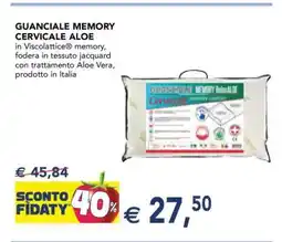 Esselunga GUANCIALE MEMORY CERVICALE ALOE offerta