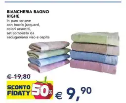 Esselunga BIANCHERIA BAGNO RIGHE offerta