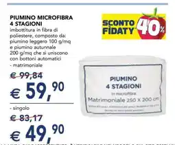Esselunga PIUMINO MICROFIBRA 4 STAGIONI offerta