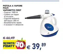 Esselunga PISTOLA A VAPORE POLTI VAPORETTO FIRST offerta