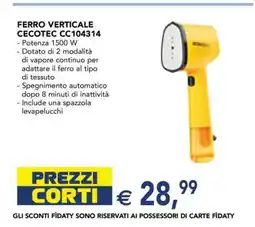 Esselunga FERRO VERTICALE CECOTEC CC104314 offerta