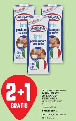 Pam Latte microfiltrato parzialmente scremato UHT STERILGARDA offerta