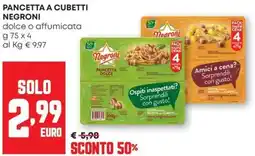 Pam Pancetta a cubetti negroni dolce o affumicata offerta