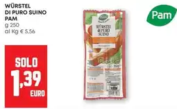 Pam Würstel di puro suino PAM offerta