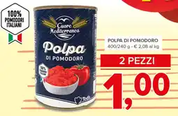 Todis Polpa di pomodoro Cuore Mediterraneo offerta