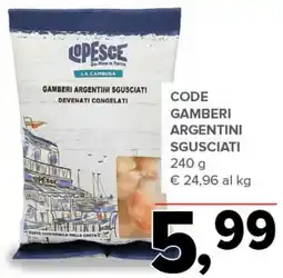 Todis LOPESCE Code gamberi argentini sgusciati offerta