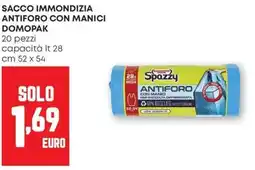 Pam Sacco immondizia antiforo con manici DOMOPAK offerta