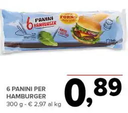 Todis 6 panini per hamburger offerta