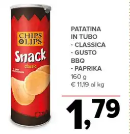 Todis CHIPS LIPS Patatina in tubo offerta